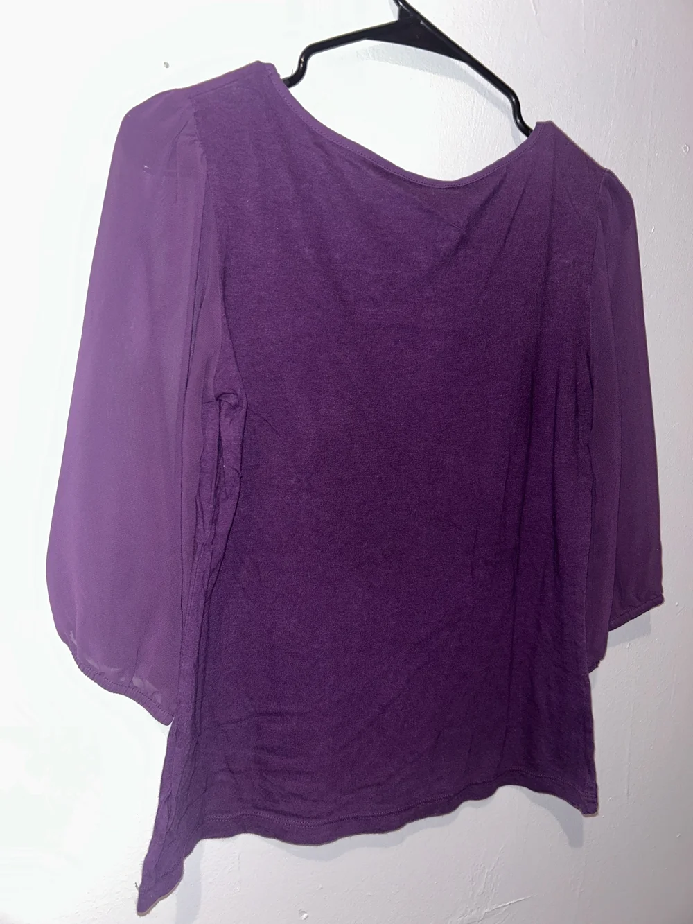 Banana Republic Purple Puff-Sleeve Blouse